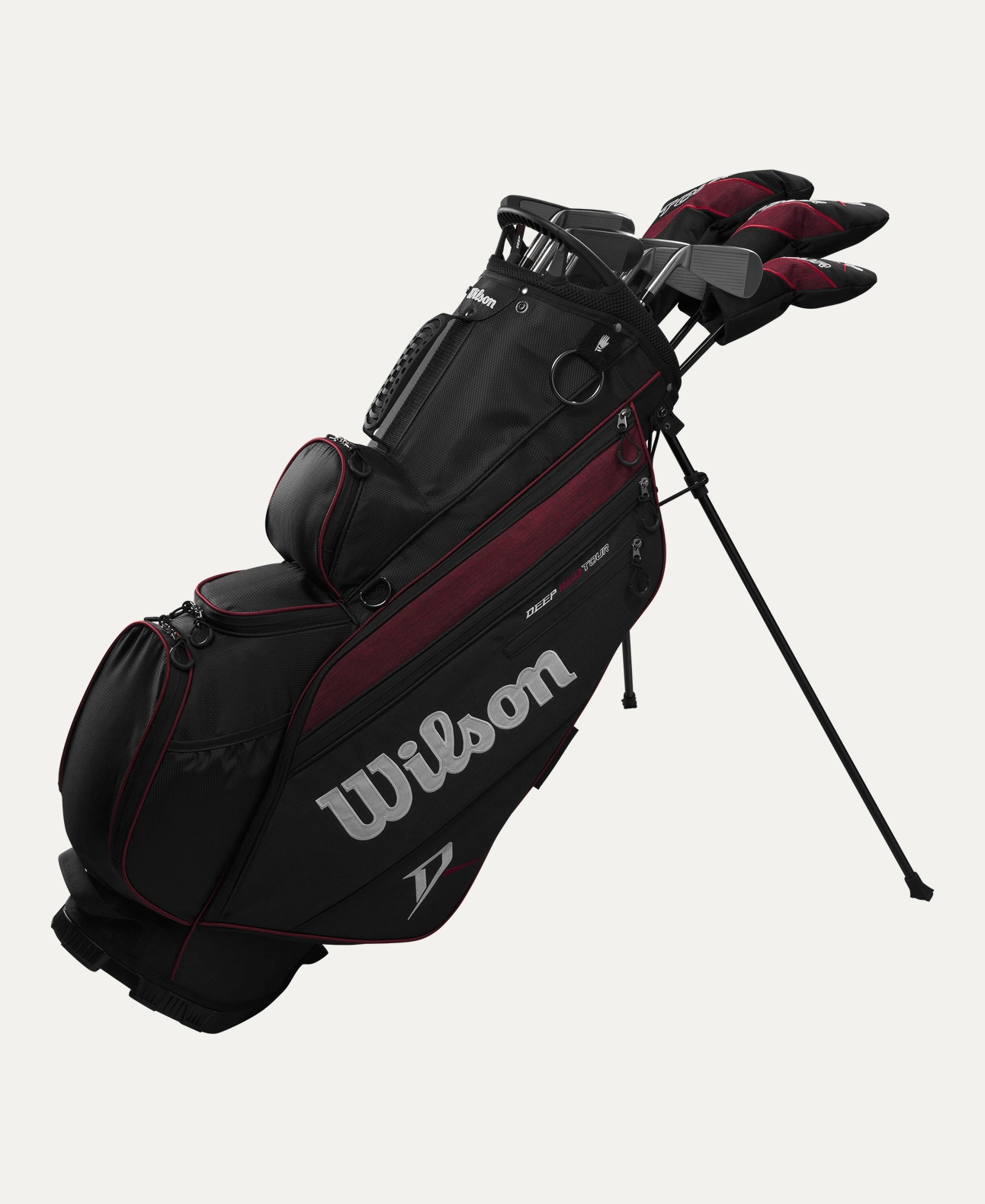 Wilson Men's Deep Red Complete Set With Stand Bag